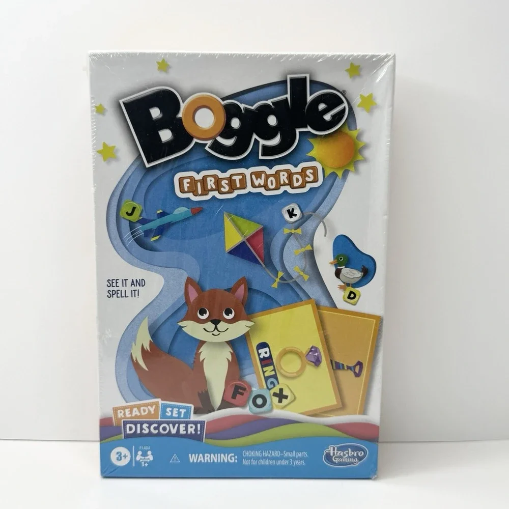 Hasbro Boggle First Words Game Ready Set Discover Preschool Spelling Ages 3+